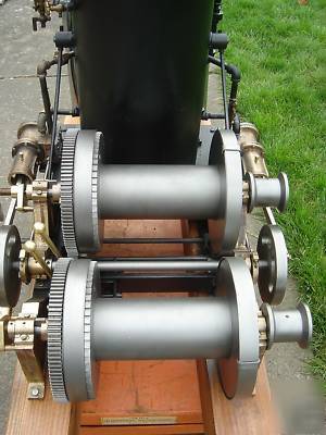 Live steam scale model logging donkey engine