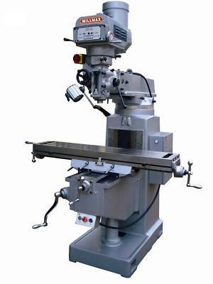 Vertical knee mill milling machine 3HP vari speed 10X50