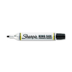 Permanent marker, king size, chisel point, black ink, s