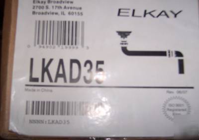 Elkay LKAD35 basket strainer with offset tailpiece
