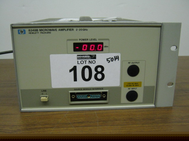 Hp agilent 8349B/001 2 to 18.6 ghz microwave amplifier