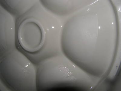 Six unused oyster usa pottery plates factory 2ND 