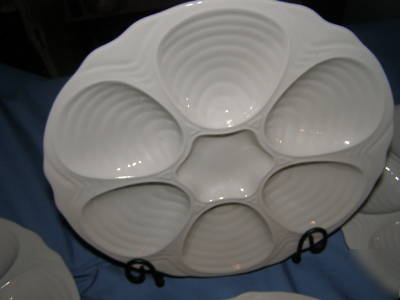 Six unused oyster usa pottery plates factory 2ND 