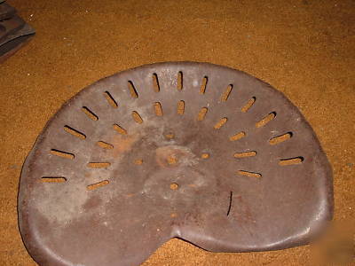 Vintage steel tractor implement seat 26 hole