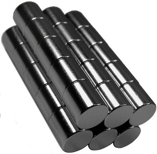 30 neodymium magnets 5/16 x 5/16 inch cylinder N48