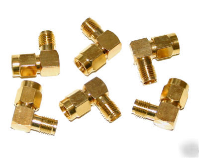 6 lot right-angle 90 degree sma male female adapter
