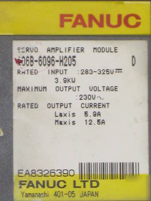 Fanuc A06B-6096-H205 servo amplifier module series d