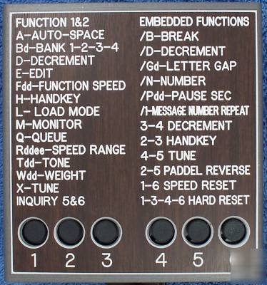 Idiom press K3 K5 keyer command plate k-3 k-5