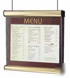 A3 gold illuminated hanging lockable window display 