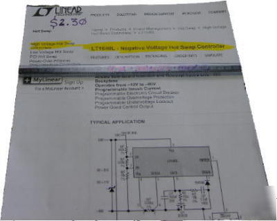 LT1640L hot swap controller