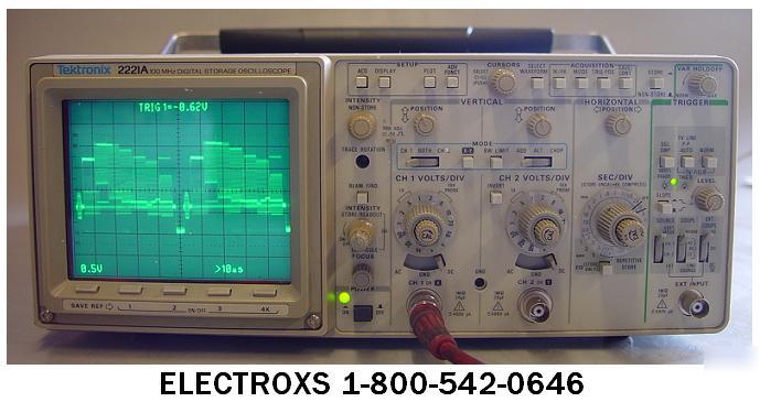 Tektronix 2221A - 100 mhz digital storage oscilloscope 