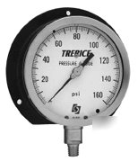 Trerice 500X series industrial pressure gauge 0-160PSI