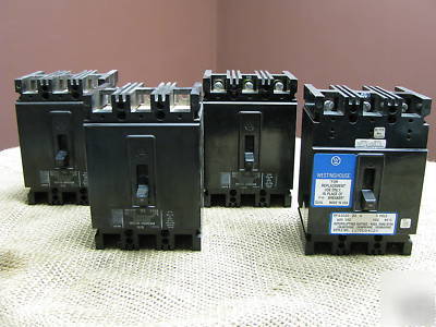 New lot of (4) & used westinghouse 3P circuit breakers 