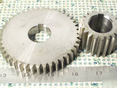 14-1/2 dgr pressure angle spur gear 43T & 20T, 1