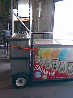 Mustache mike's towable italian ice concession cart 