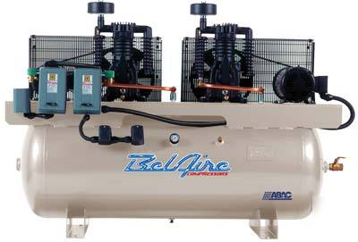 Bel aire 10 hp air compressor 3112D horizontal 120 gal