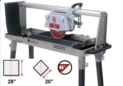Daltool stainless tile saw -porcelain granite up to 28