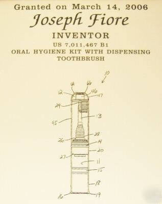 U. s. patent 3 IN1 oral toothbrush patent 
