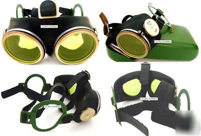 WW2 radiations safty motorcycle aviator goggles ozp set