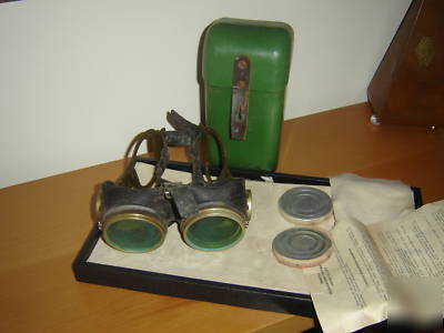 WW2 radiations safty motorcycle aviator goggles ozp set