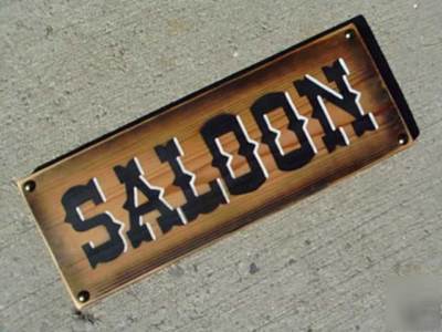 Saloon rustic western cedar sign ~ old west home decor