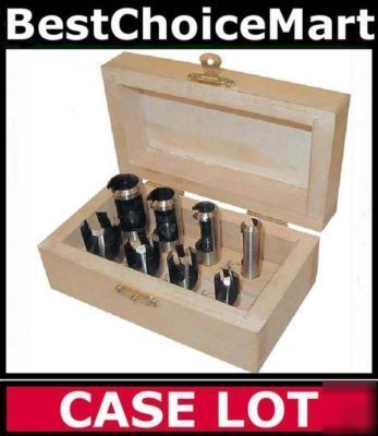 Case lot - 20 sets - 8 pc wood plug cutters/box 40458