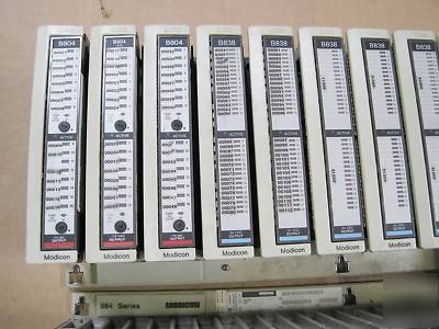 Modicon plc 984 series racks w/ 680 processor & 17 i/o