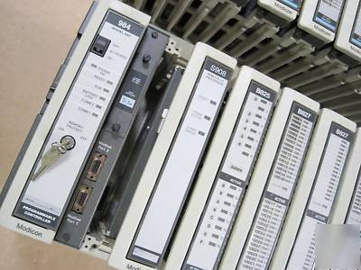 Modicon plc 984 series racks w/ 680 processor & 17 i/o