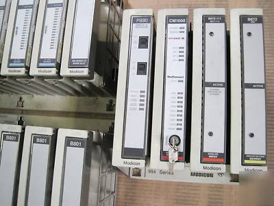 Modicon plc 984 series racks w/ 680 processor & 17 i/o