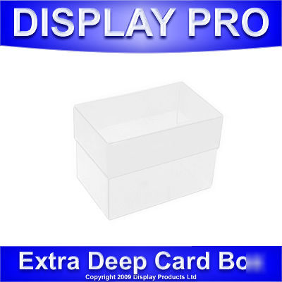 Deep business card box plastic craft storage diy holder