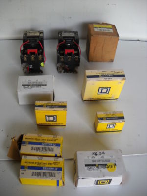 Nice lot of square d motor control parts , starters +++