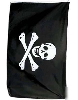 3X5 jolly roger pirate flag skull and cross bones flags