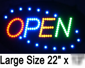 Led open animated sign hair salon nails window neon us