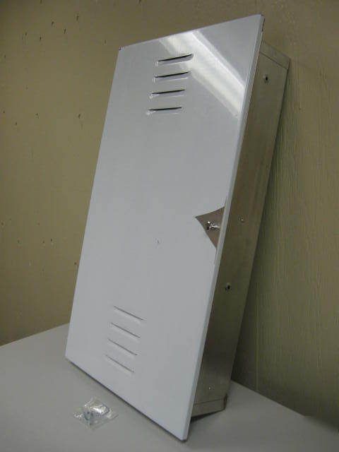 Lot 3 bradley P18-026 medical bed pan room cabinet