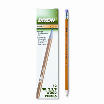 Oriole woodcase pencil, f #2.5, yellow barrel, 72/pack