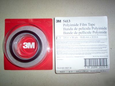 New 3M 5413 polyimide film tape 3/4 x 36YD 2.7MIL amber