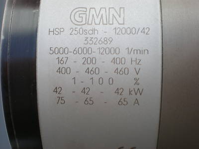 New gmn precision spindle/motor ~ ~surplus~