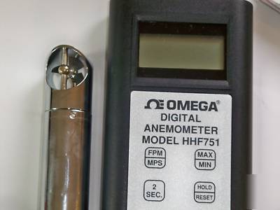 Omega HHF751 digital anemometer and 1