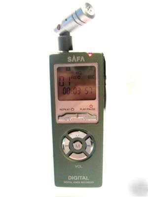 MP3 stereo digital voice recorder 4GB & sd card slot