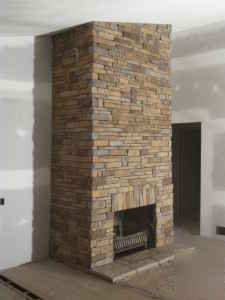 Stone veneer and outdoor fireplaces
