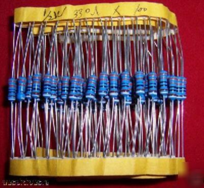 1000PCS,1/2W metal film resistors (1R~10MR) 1%