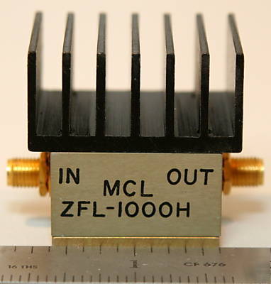 Mini-circuits zfl-1000H amplifier 10-1000MHZ 28DB