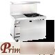 New commercial gas range 6 burner + griddle-oven 60
