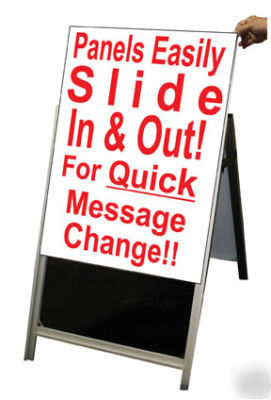 Aluminum a frame signboard dry erase sidewalk 24 x 36