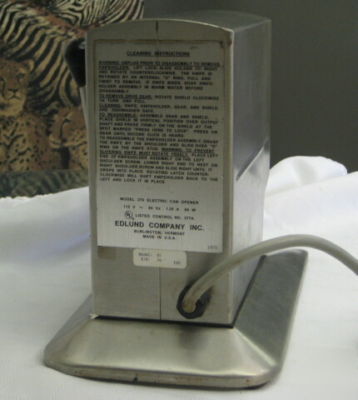 Edlund 270 s/s commercial 2 speed electric can opener 
