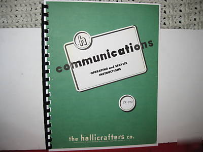 Hallicrafters sx-140 operating & service manual