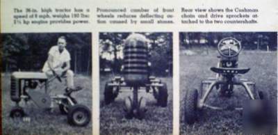 Vintage midget farm tractor 1956 how-to build plans