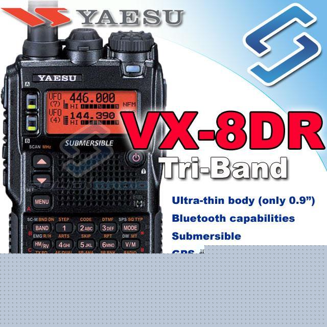 Yaesu vx-8DR tri band portable water proof radio VX8DR