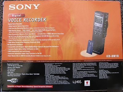 Sony icd BM1B voice recorer