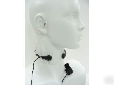 Throat-vibration mic for midland gxt w/transparent tube